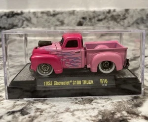 1953 Chevrolet 3100 Truck Hot Pink R16 Collector In Case diecast muscle flame - Picture 1 of 8