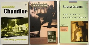Lot of 3 Raymond Chandler: Long Goodbye~Trouble My Business~Simple Art Murder~PB - Picture 1 of 2