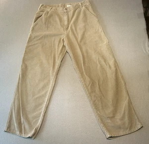 Pantaloni Levis Velluto a coste Uomo Vintage Falegname 34x30 Sciolti Dritti Y2K Baggy Tan - Foto 1 di 11