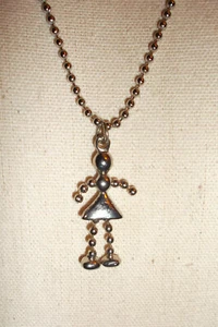 Vintage chain child necklace silver colored 24" long - Picture 1 of 3