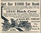 Magazine Ad - 1910 - Black Crow Mfg. Co., Chicago, IL - Motor Cars