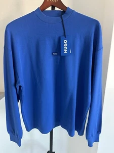 HUGO BOSS Sweatshirt French Terry Baumwollpullover Medium, hellblau - Bild 1 von 10