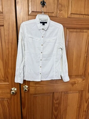WOMENS EASTERN MOUNTAIN SPORTS WHITE LONG SLEEVE VENTED SHIRT SIZE MEDIUM - Image 1 of 4