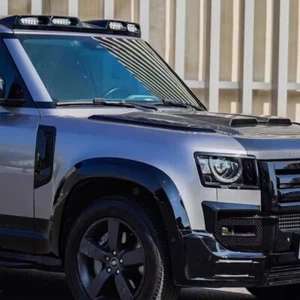 GLOSS BLACK LED ROOF TOP LIGHT BAR FOR LAND ROVER DEFENDER 90 110 130 2020-2024 - Picture 1 of 15