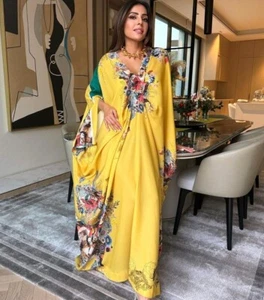 Anamika Khanna X H&M Silk Blend Floral Motif Kaftan Dress Size XS/S XL/XXL New - Picture 1 of 24