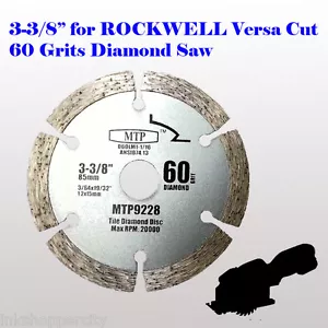 Lama circolare diamantata 60G 3-3/8" pollici per ROCKWELL VersaCut RK3440K Makita - Foto 1 di 1