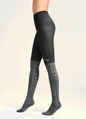 Medias de Navidad Wolford Rex nuevas en caja - negras/ceniza - talla: grande Foto 1 de 4