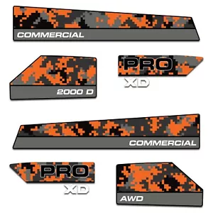 Decal Kit Fits Polaris Ranger 2000D Pro XD 2000 Graphics Vinyl ORANGE DIGI CAMO - Bild 1 von 1