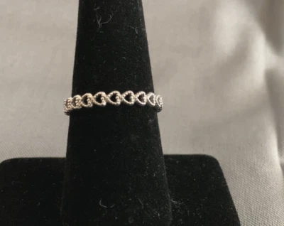 Authentic Pandora Band of Hearts Ring SZ60 (US9) 190980 NEW - RETIRED - Image 1 of 4