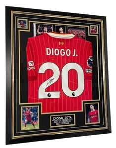 Framed Diogo Jota Signed Shirt Jersey Display with Certificate of Authenticity. - Picture 1 of 4
