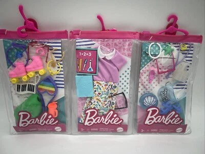 Nuevo Mattel Barbie Moda Lote Patines Profesor Playa Ropa Accesorios Envío y devolución gratuitos Foto 1 de 4