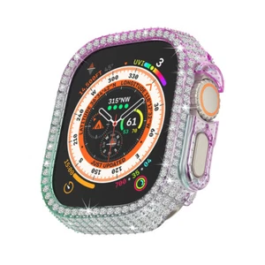 Luxury Crystal Diamond Cover Bling Bumper Frame For Apple Watch Ultra Case 49mm - Picture 1 of 1
