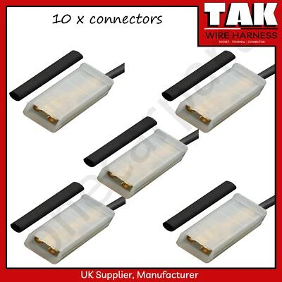 PARLEX 10 x 6.3mm Electrical Multi Connector Female Plugs Terminal Block, Black, Wired