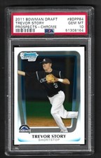TREVOR STORY 2011 BOWMAN CHROME DRAFT PICKS & PROSPECTS PSA 10 1ST BOWMAN