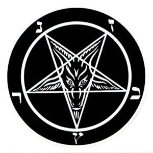 BAPHOMET VINYL STICKER PENTAGRAM SATANTIC OCCULT DARK CHURCH SATAN GOAT GOTH  - Picture 1 of 1