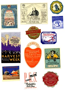 PHILADELPHIA PA - Collezione di 12 francobolli POSTER diversi/vecchi - francobolli poster - Foto 1 di 1