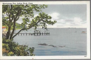 POSTCARD-MONTOWESE PIER, INDIAN NECK, BRANFORD, CONN-UNUSED - Picture 1 of 1
