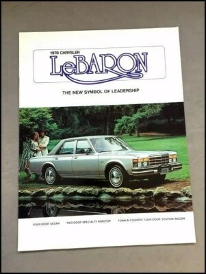 1978 Chrysler LeBaron Factory Original Canada Car Sales Brochure Catalog Foto 1 de 4