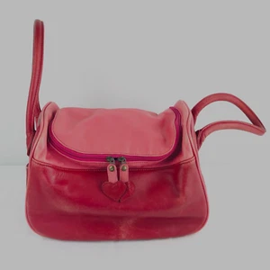 Spencer & Rutherford Red + Pink Leather Handbag Limited Edition 33/300 Hearts - Picture 1 of 24