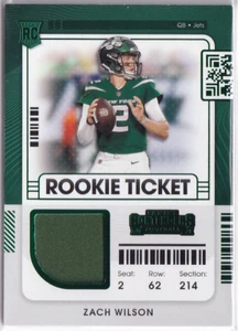 2021 Panini Contenders Rookie Ticket Swatches #2 Zach Wilson RC - Picture 1 of 1