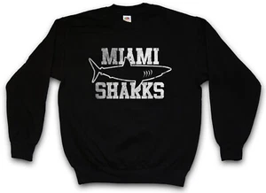 MIAMI SHARKS SWEATSHIRT PULLOVER On any given Football Team Logo Symbol Sunday - Picture 1 of 1