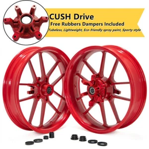 17" Supermoto CUSH Drive Tubeless Wheels Set For Honda CRF250R CRF450R 2014-2024 - Picture 1 of 11