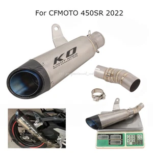 Silenciador deslizante modificado tubo de escape de titanio tubo de cola media para CFMOTO 450SR 2022 - Imagen 1 de 8