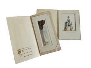 gREETING CARD BOAT POEM BRYAN WALLER PROCTER LADY MINIATURE FRAMED ART neocurio - Picture 1 of 13