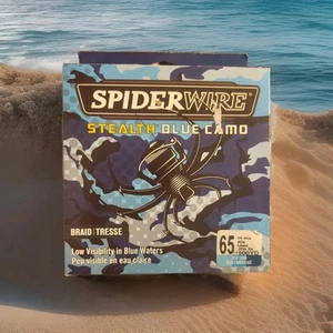 Spiderwire Stealth Blue Camo 65 # Test 500 Yards Blends naturally in blue Water - Picture 1 of 2