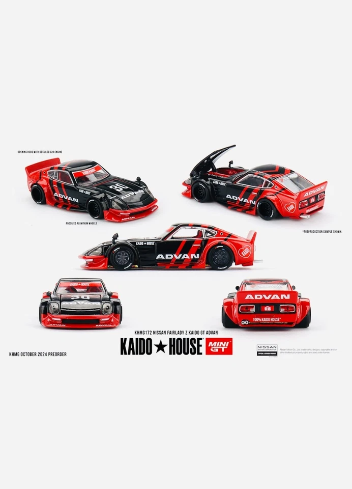 KAIDO HOUSE  172 - DATSUN FAIRLADY Z KAIDO GT ADVAN - 1/64 MINI GT - Immagine 1 di 1