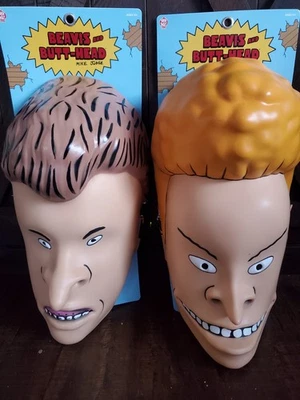 Conjunto de Máscaras de Halloween Beavis And But-Head Novo Trick Or Treat Studios MTV Paramount - Imagem 1 de 4