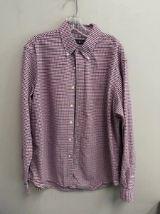 Polo Ralph Lauren Oxford Abotonado Rojo Blanco Azul Cuadros XL - Imagen 1 de 3