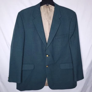 Stafford Blazer Herren Grün Wollmischung Goldknöpfe Einreiher - Bild 1 von 11