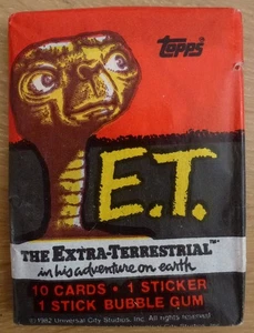 E.T. L'Extra-Terrestre 10 Trading Cards 1982 TOPPS Pochette Scellée Sealed - Imagen 1 de 2