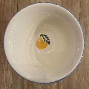 Set of 7 Poole Pottery Dorset Fruits Cereal Bowls Orange Made in England - Picture 1 of 5