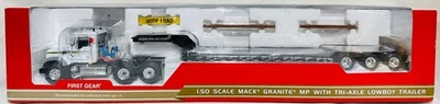John Deere Mack Granite MP w/ Tri-Axle Lowboy Trailer By First Gear 1/50th Scale - Image 1 of 4