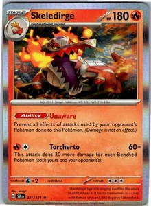 Holograma Skeledirge raro SV08: chispas crecientes 031/191 casi nuevo - Imagen 1 de 2