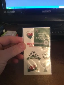 CUERPO DE FÚTBOL 10 HOJAS TATUAJES TEMPORALES CUMPLEAÑOS NAVIDAD NIÑOS JUGAR - Imagen 1 de 1