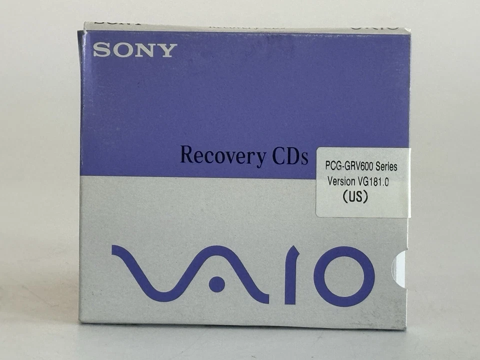 CDs de recuperação Sony VAIO PCG-GRV600 VG181.0 EUA — novo em folha lacrado - Imagem 1 de 4