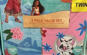Moana 2 - 4 Pack Twin Bedsheet Set By Disney - Picture 1 of 2