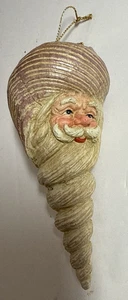 Christmas Ornament Sea Shell Santa in Realistic Nautical - Picture 1 of 8
