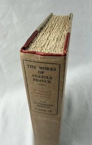1924 The Works of Anatole France Vol IX M. Bergeret in Paris Autograph Ed. Wells - Picture 1 of 11