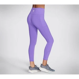 Skechers Performance GOWALK Wear High Waisted 7/8 Legging Neon Pink/Purple Fea - Picture 1 of 11