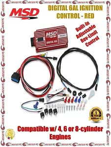 MSD Digital 6AL Ignition Control Box Red w/ Built-In Rev-Limit Control 6425 - Picture 1 of 12