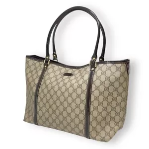 Gucci Tote Bag Borsa a Tracolla GG Supreme Pelle PVC Grande Capacità Autentica - Foto 1 di 11