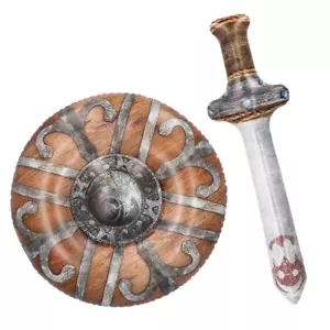 INFLATABLE SWORD (58CM) AND SHIELD (45CM) HISTORICAL FANCY DRESS ACCESSORY - Picture 1 of 3