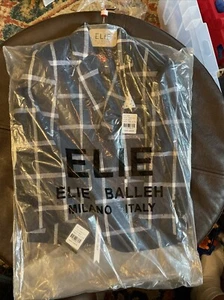 NWT Elie Balleh Size 2-3 Boys Black Gray Plaid 100% Cotton Button Up Blazer - Picture 1 of 5