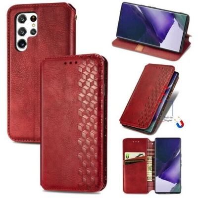 Magnetic Grid Leather Phone Case For Blackview Oukitel Sharp Doogee T Mobile - Image 1 of 4