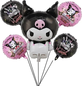 5Pcs Cute Anime Party Decoration Balloons,Aluminum Film Material Double Sided Ba - Picture 1 of 22