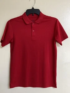 Boys Polo Shirt Size 14/16 Reg Chaps School Approved Uniform Red S-Sleeve 1 Pull - Picture 1 of 10